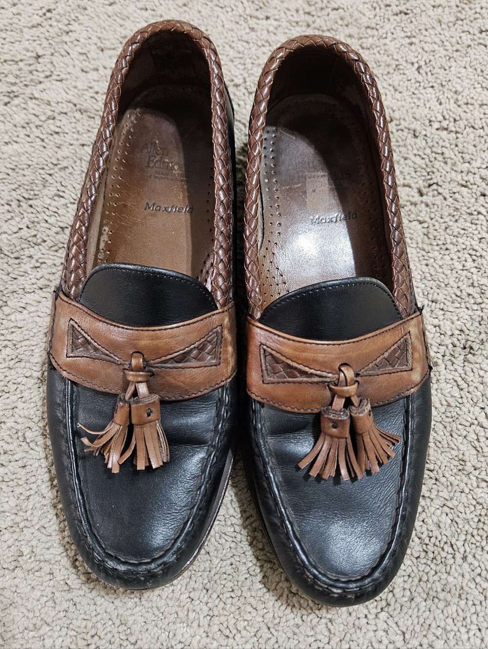 Allen Edmonds Black & Brown Tassel Leather Loafers - Men
